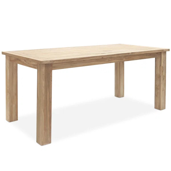 Morones Rectangular Dining Table in Solid Reclaimed Teak with Straight Legs | Wayfair North America