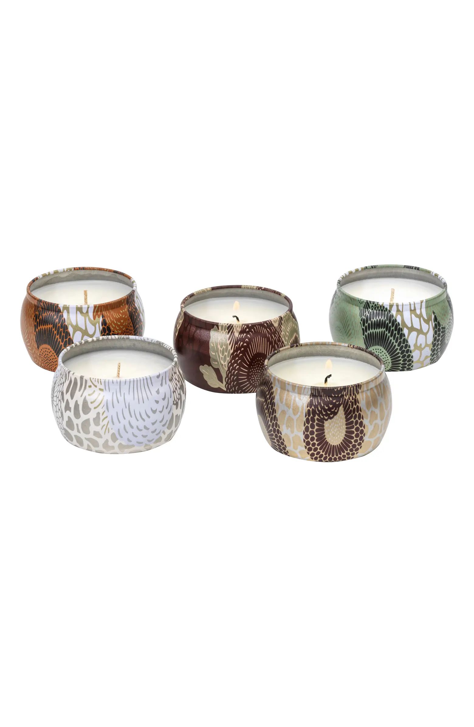 Japonica Set of 5 Mini Tin Candles | Nordstrom