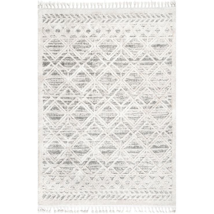 nuLOOM Ansley Moroccan Lattice Tassel Area Rug | Target