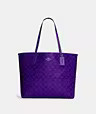 City Tote In Blocked Signature Canvas | Coach Outlet US