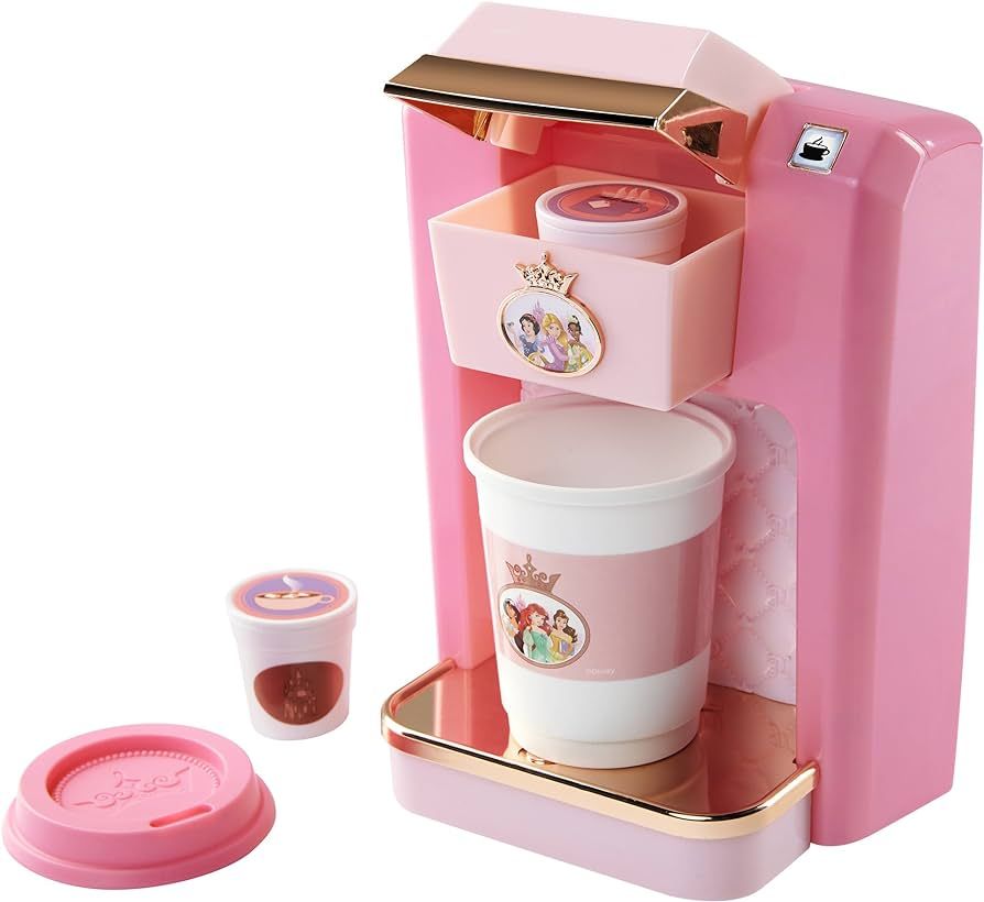 Disney Princess Style Collection Play Gourmet Coffee Maker, 4Piece Set, Pink, 7.5" L X 4.75" W x ... | Amazon (US)