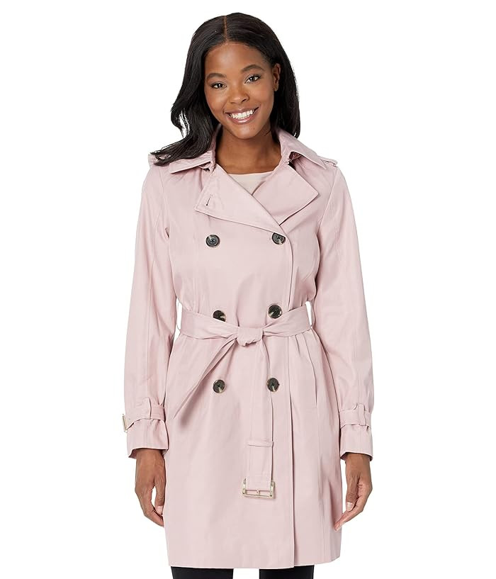MICHAEL Michael Kors Belted Double Breasted Trench M724660A74 | Zappos