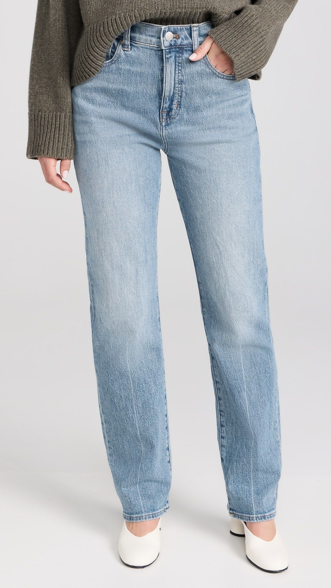 Madewell The '90s Straight Jeans in Rondell Wash: Crease Edition | Shopbop | Shopbop