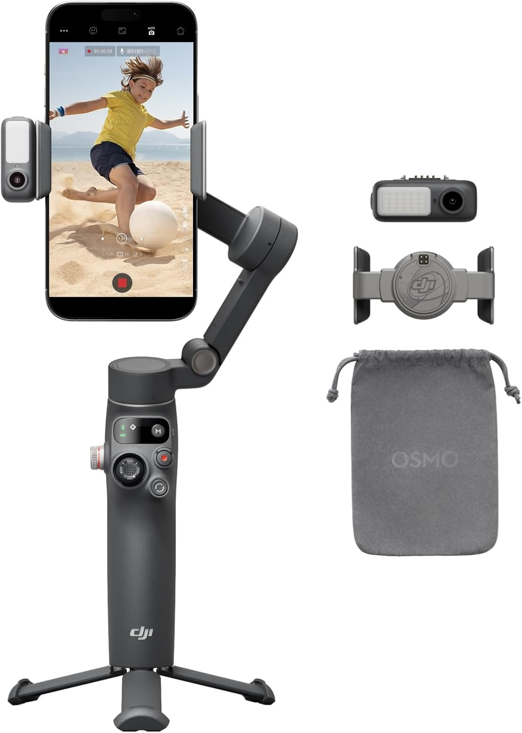 DJI Osmo Mobile 7P Gimbal Stabilizer for iPhone, Android, Native Tracking, Lighting, 3-Axis Phone... | Amazon (US)