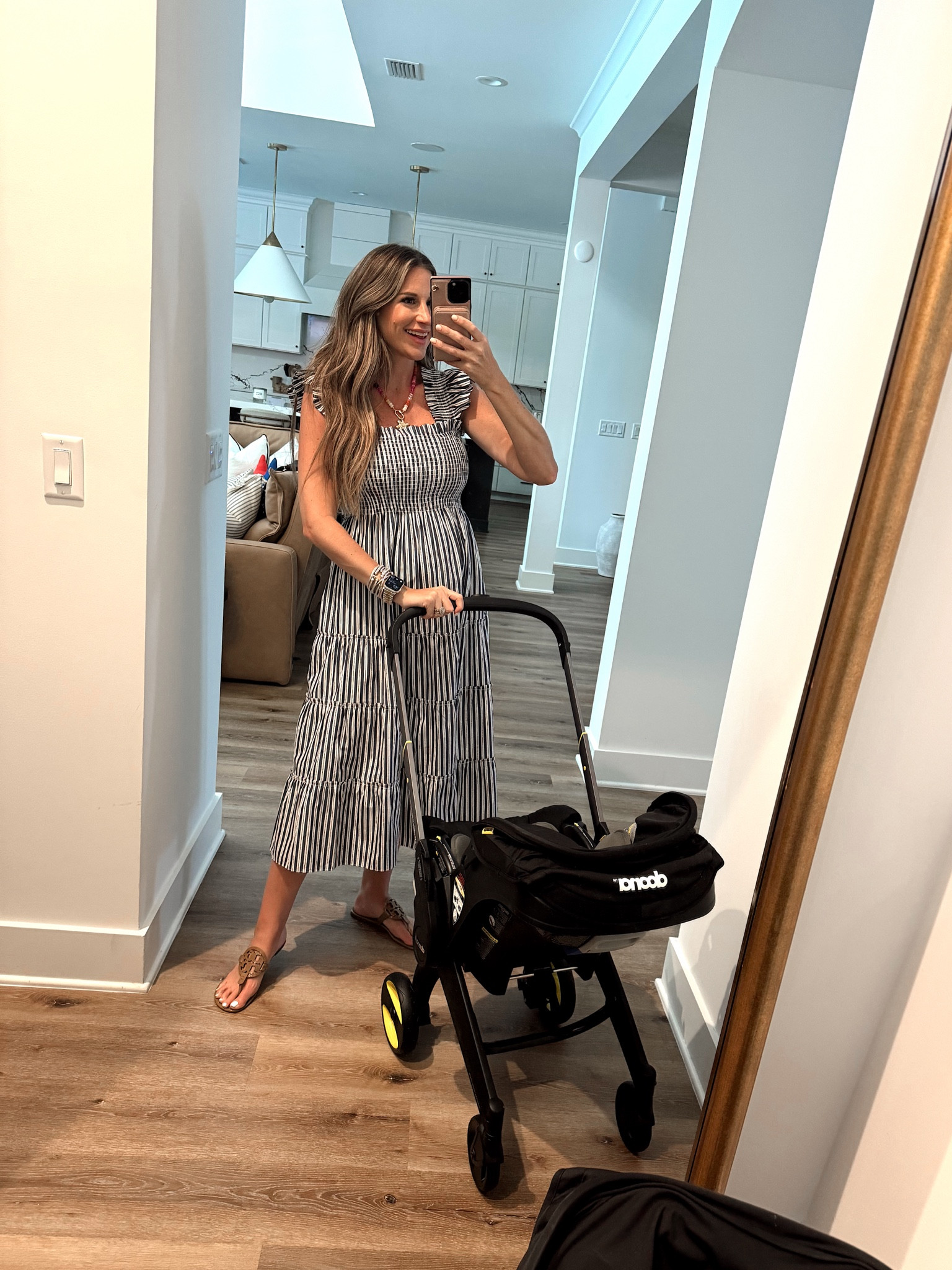 Doona stroller and in a size small in Hill House NAP Dress 