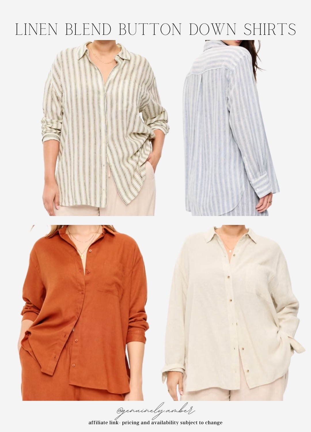 Linen blend button down shirts from Old Navy!