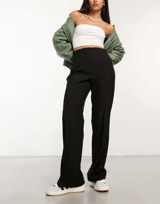 ASOS DESIGN Hourglass ultimate straight leg pants in black | ASOS (Global)