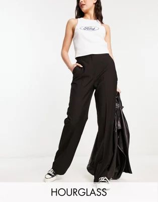ASOS DESIGN Hourglass ultimate straight leg pants in black | ASOS (Global)