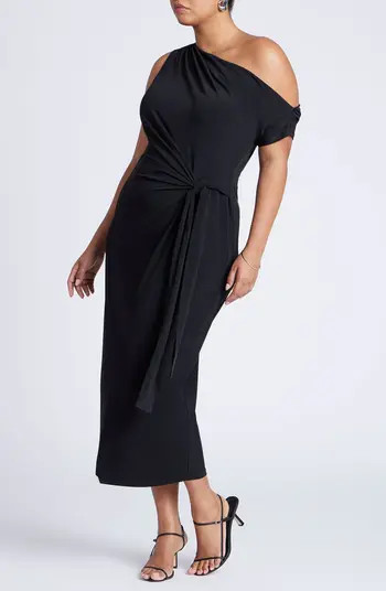 One-Shoulder Tie Waist Maxi Dress | Nordstrom