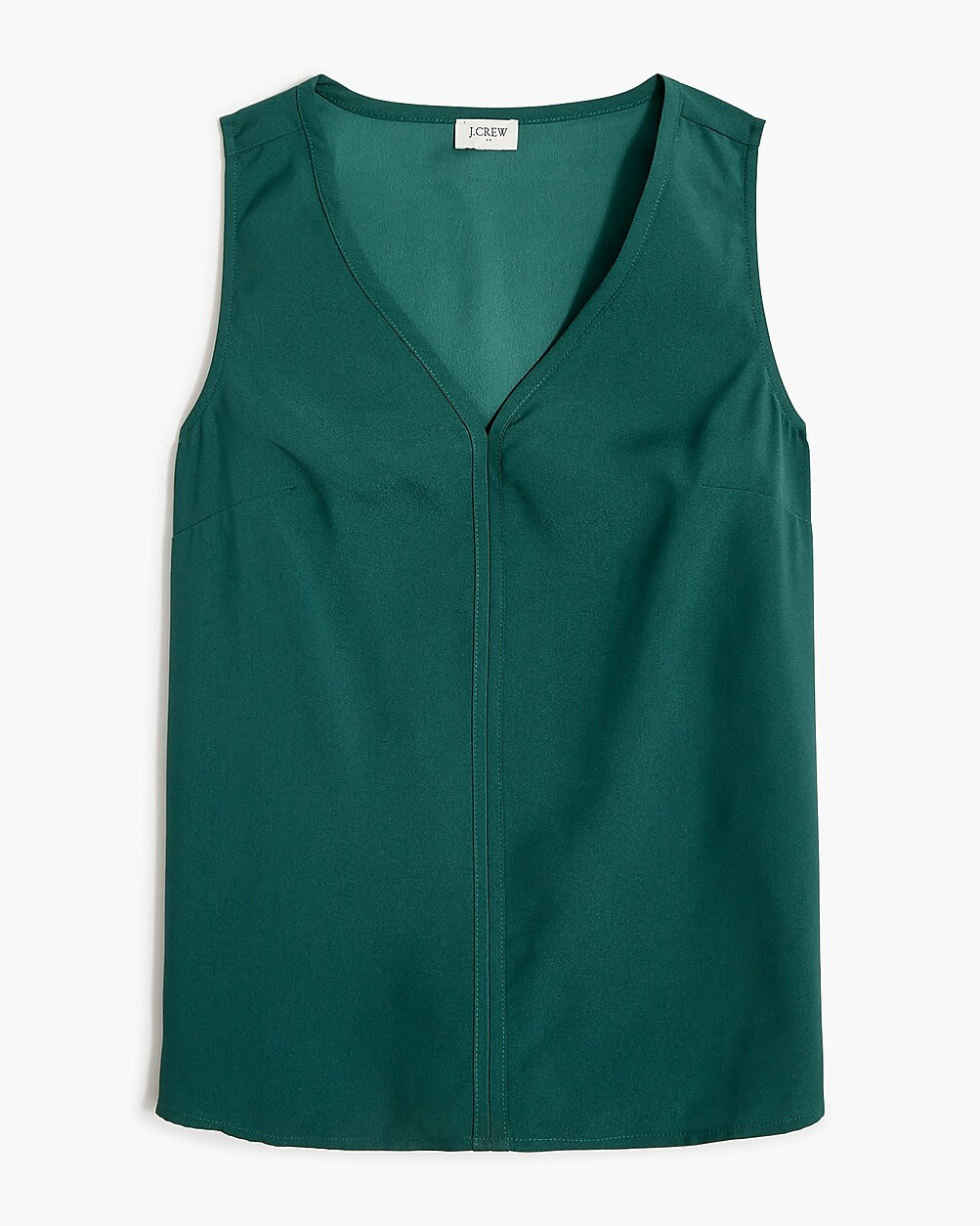 Sleeveless V-neck crepe shell | J.Crew Factory