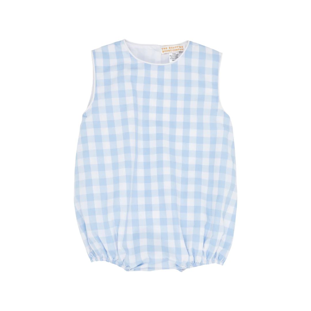 Benjamin Bubble - Beale Street Blue Check with Worth Avenue White | The Beaufort Bonnet Company