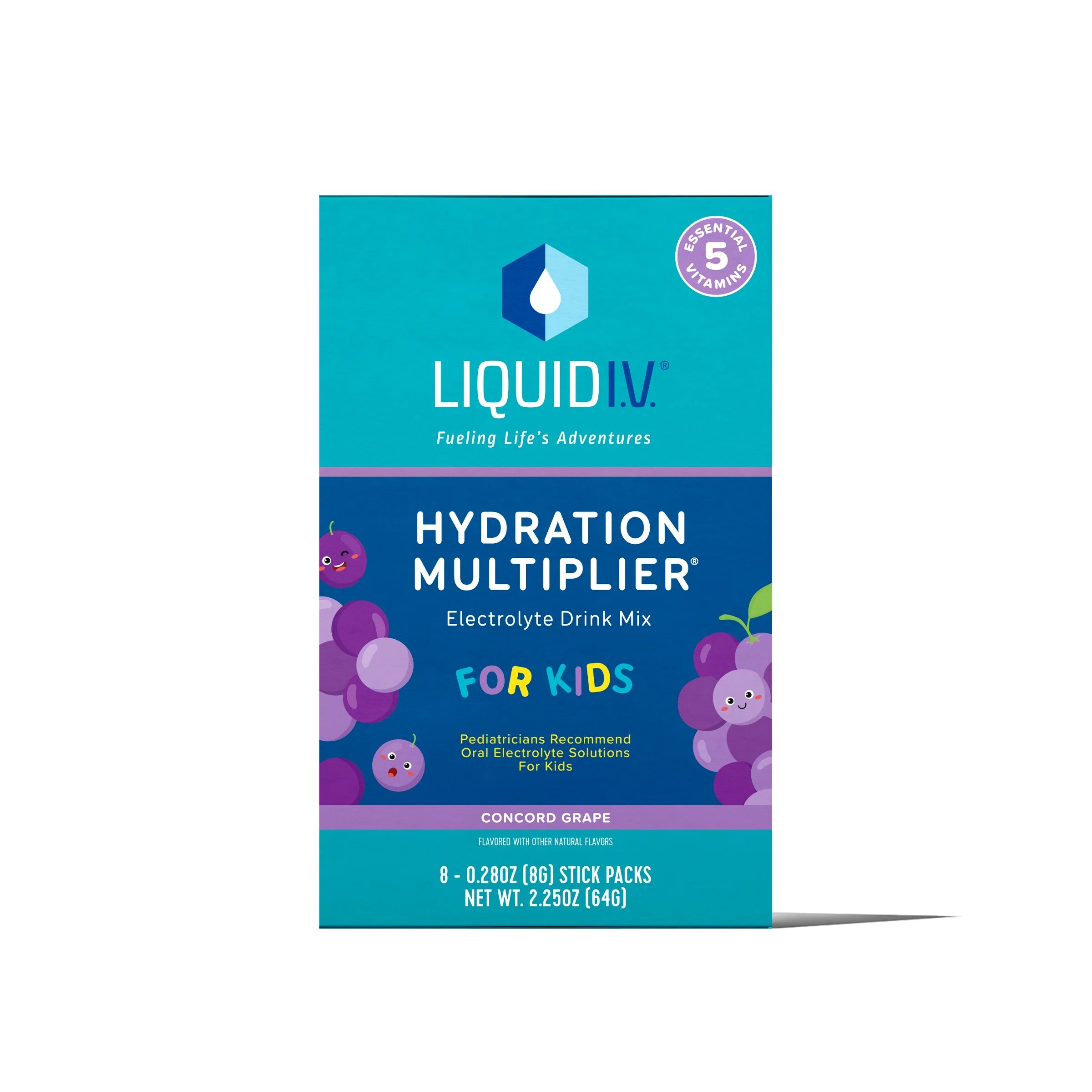 Liquid I.V. Hydration Multiplier for Kids, Electrolyte Powder Packet Drink Mix, Concord Grape, 8 ... | Walmart (US)