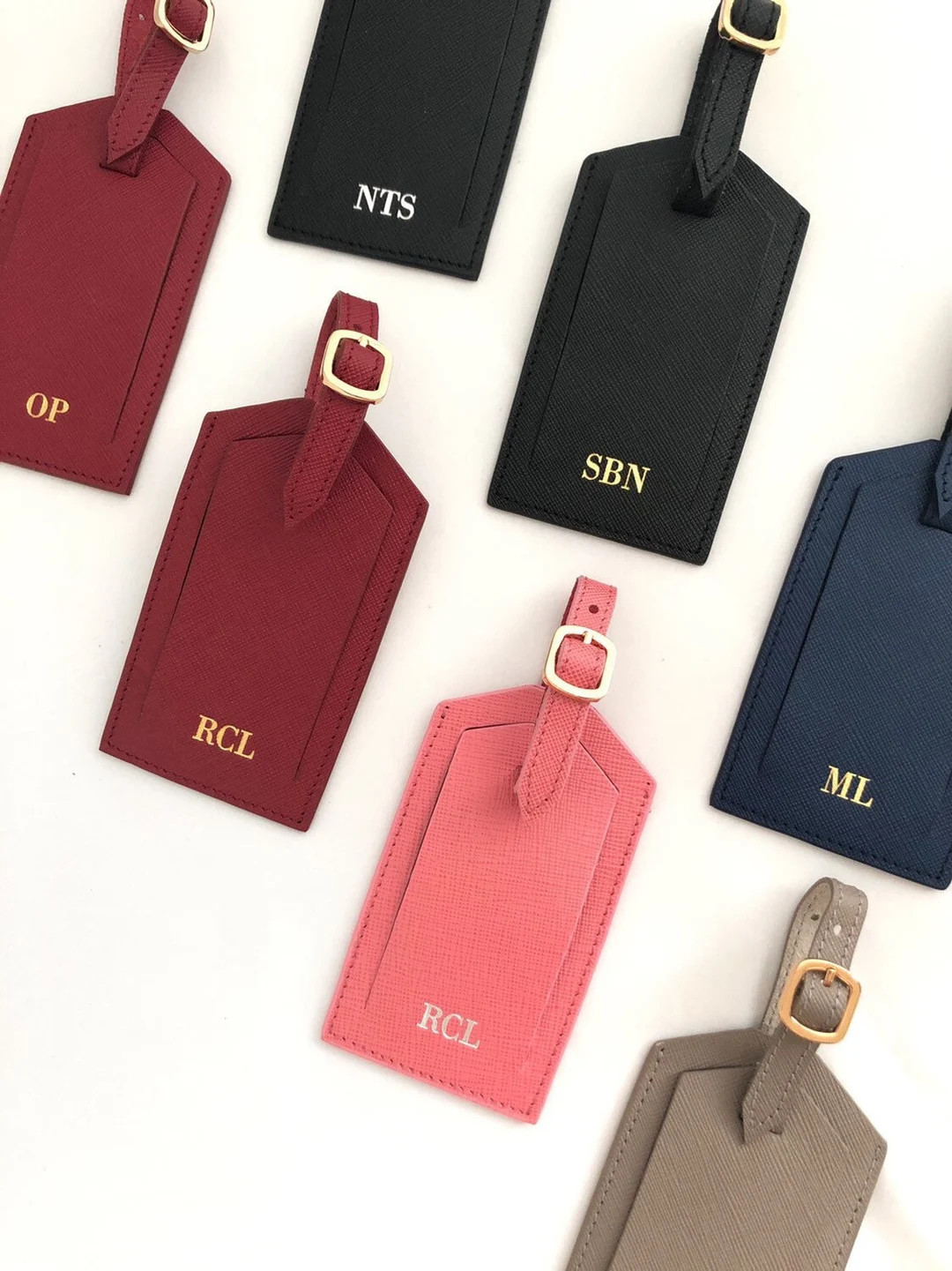 Personalized Leather Luggage Tag Monogrammed Luggage Tag Leather Luggage Tag Gift Idea Wedding Gi... | Etsy (US)