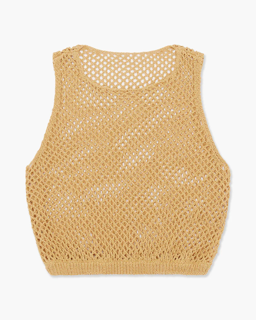 Crochet Ruched Crop Top - Desert S | We Wore What