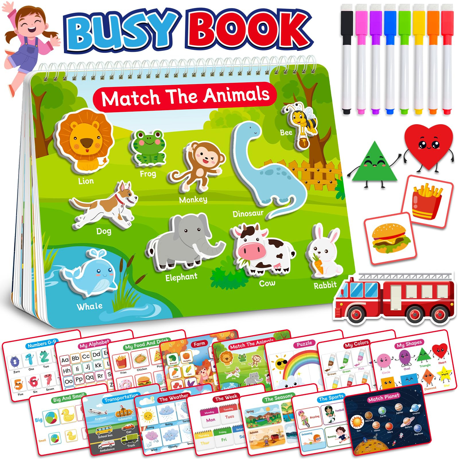 Benresive Montessori Busy Book for Toddlers 3-5, Preschool Learning Activities, Tracing Activity ... | Amazon (US)