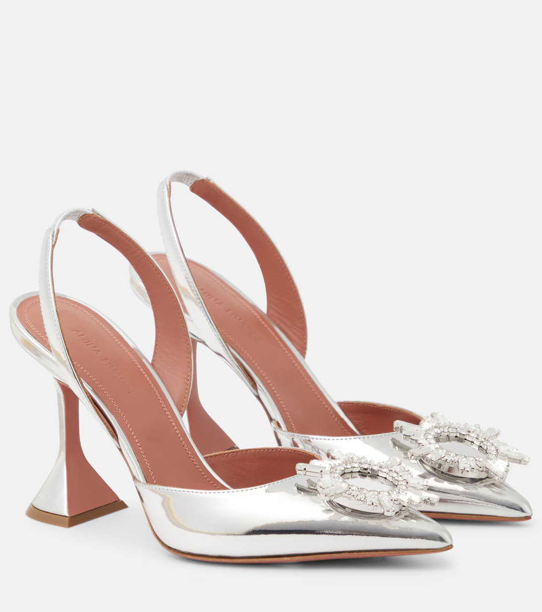 Begum mirrored leather slingback pumps | Mytheresa (US/CA)