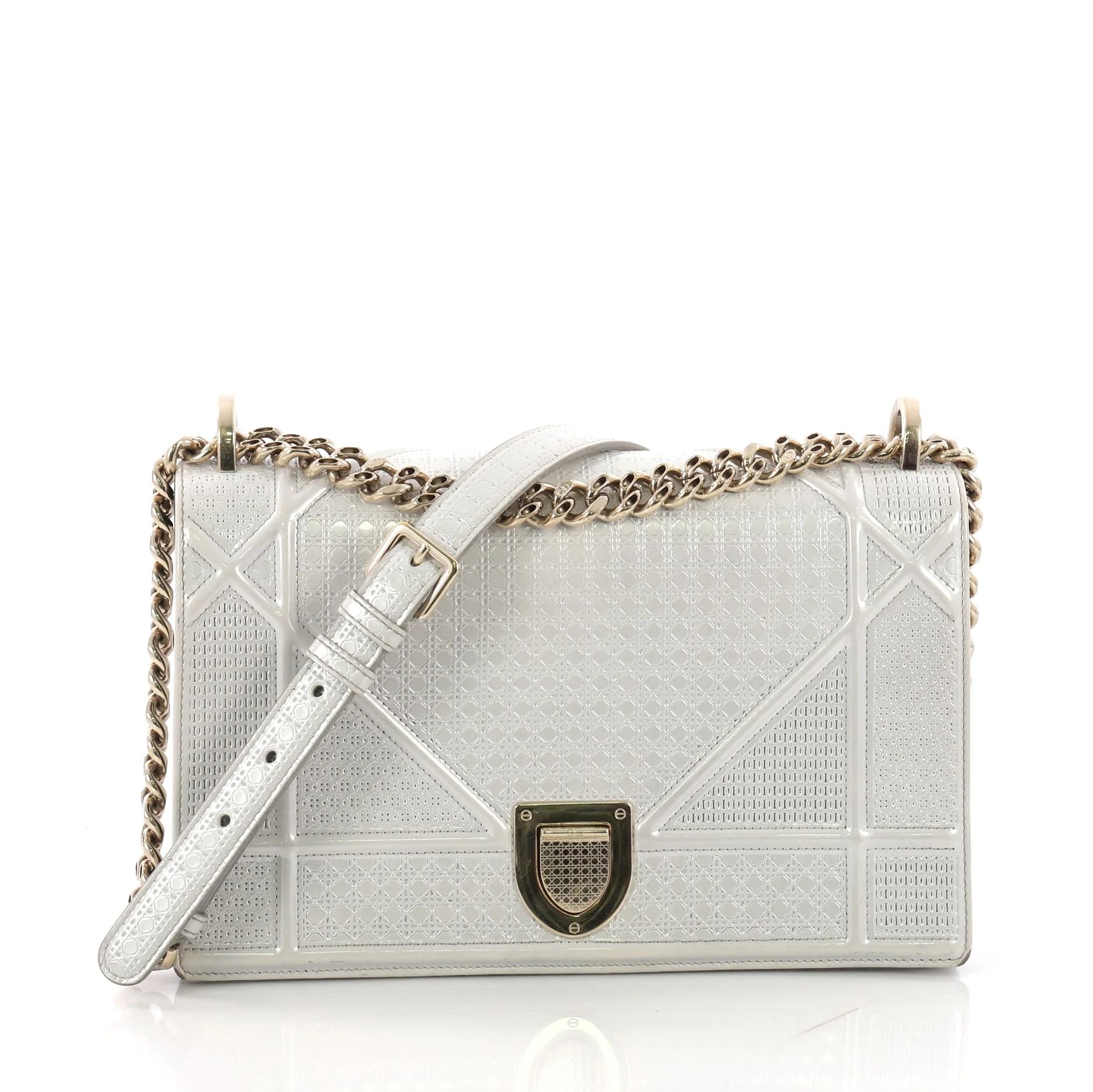 Christian Dior Diorama Flap Bag Cannage Embossed Calfskin 378301 | Rebag