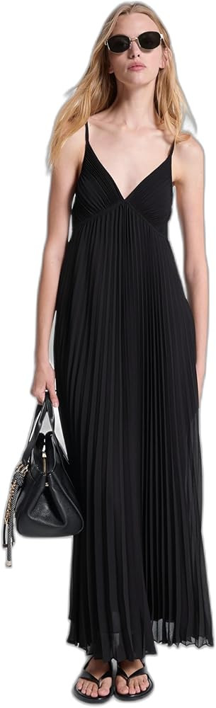 Michael Kors Women's Maxi Pleated Slip Dress | Amazon (US)