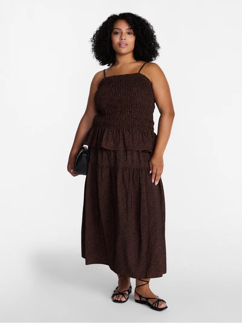 Time and Tru Women\u2019s Tiered Maxi Skirt, Sizes XS-XXXL | Walmart (US)