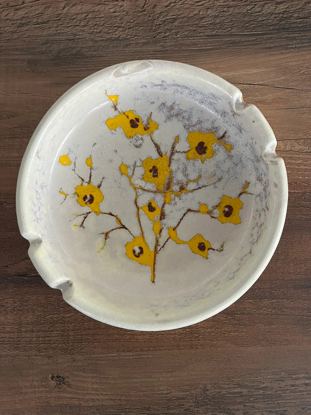 Vintage Bitossi style Mid Century Yellow floral Italian pottery ashtray/dish | Etsy (US)