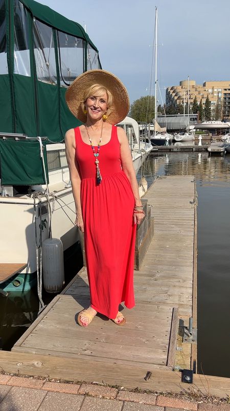Here’s another gorgeous look to celebrate Memorial Day weekend in style!

I love a summer maxi dress. This one from @amazon is versatile, figure-flattering and seamlessly transitions from day to night. 

I’ve added a gorgeous straw hat, tote and these comfy slides to enjoy Memorial Day weekend down by the water.



#LTKOver40 #LTKVideo