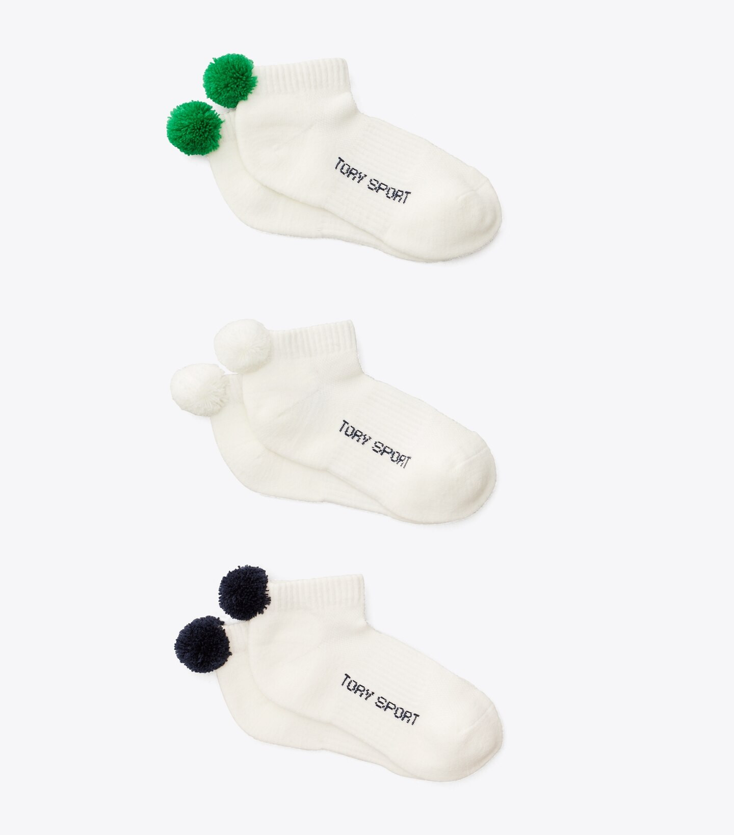 PERFORMANCE COMPRESSION POM-POM SOCKS, 3-PACK | Tory Burch (US)
