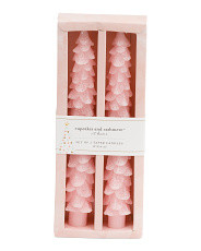 7.7oz 2pk Glitter Tree Tapers Candles | TJ Maxx