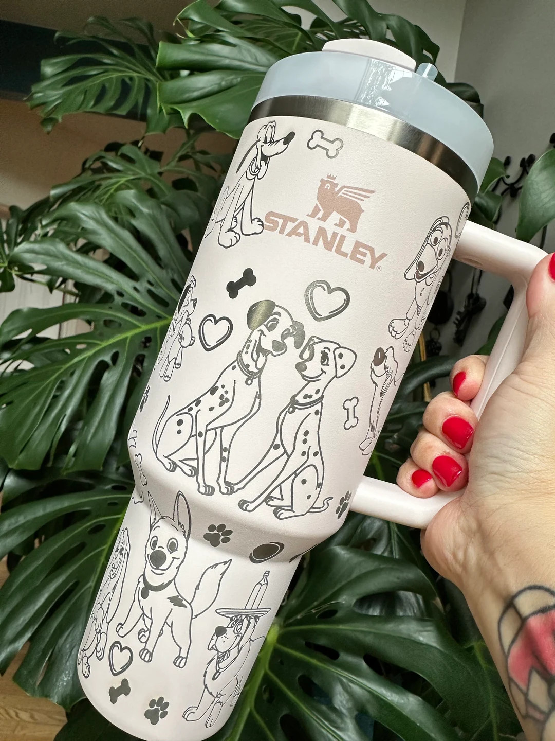 40oz Stanley Tumbler - Engraved With Adorable Disney Dogs - Etsy | Etsy (US)