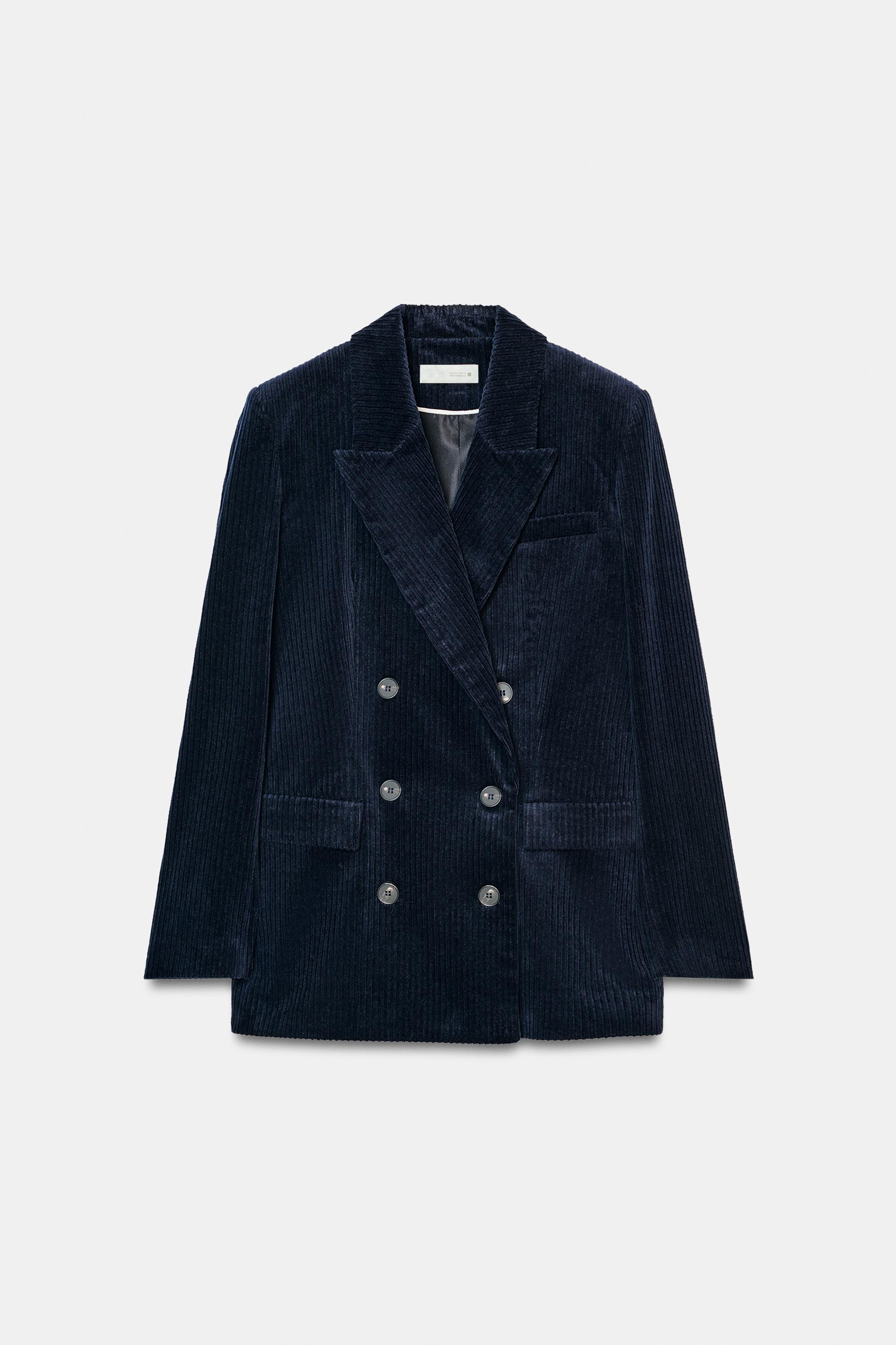 CORDUROY BLAZER WITH SHOULDER PADS | Zara US
