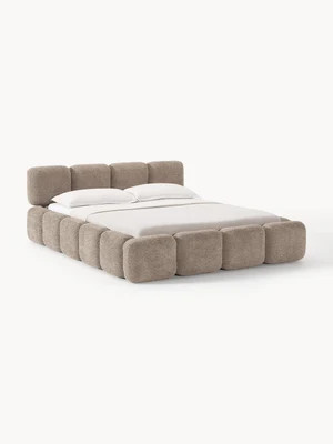 Upholstered Teddy Bouclé Bed Tayla | Westwing UK