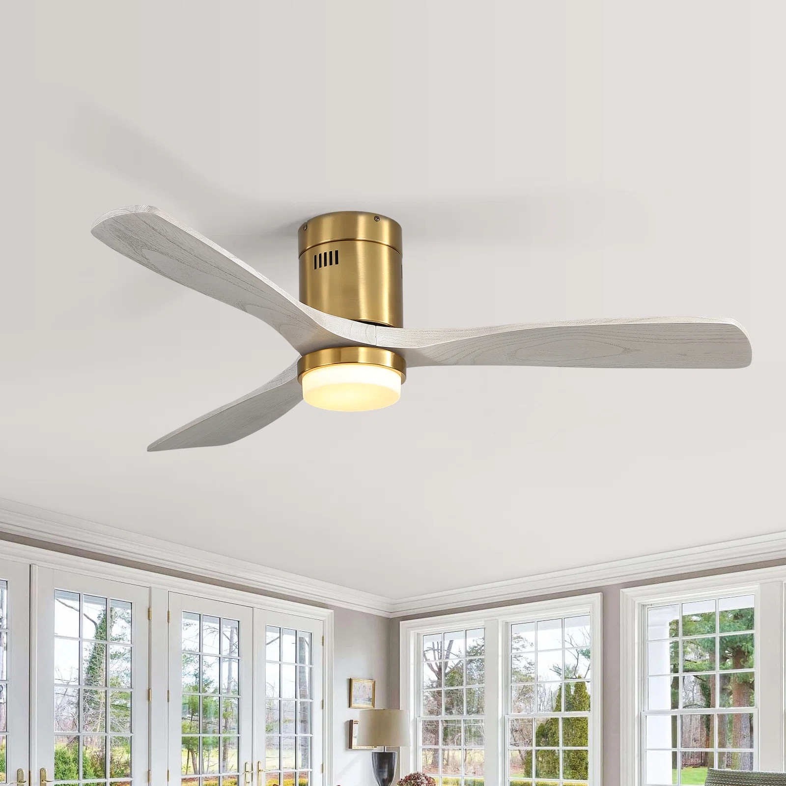Nicola 52" 3 - Blade LED Standard Ceiling Fan with Remote Control and Light Kit Included | Wayfair North America