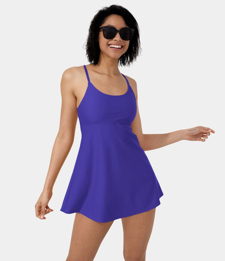 Women’s Round Neck Backless Crisscross Cut Out 2-Piece Swimsuit - HALARA | HALARA