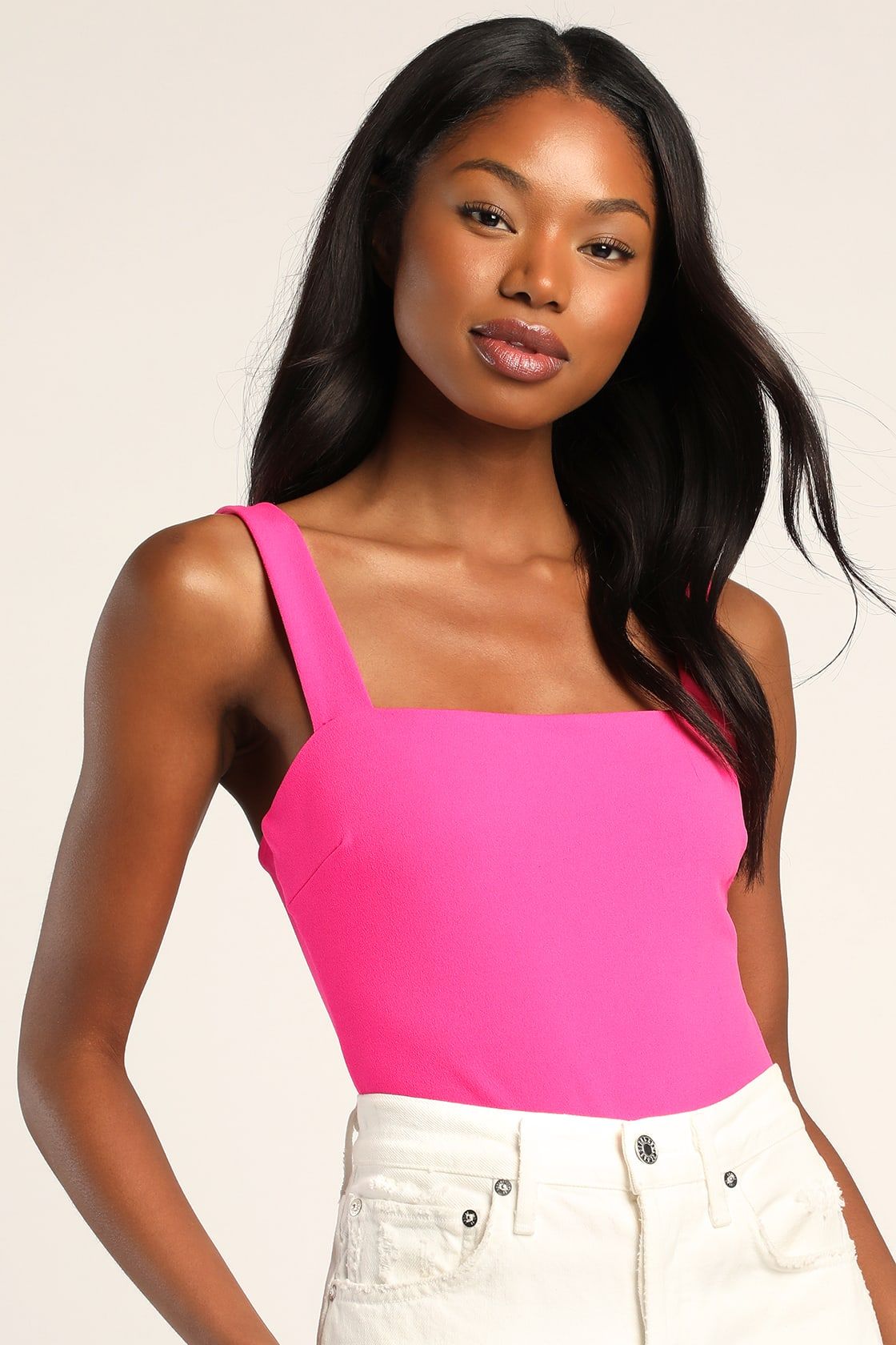 Symbolize Hot Pink Sleeveless Bodysuit | Lulus