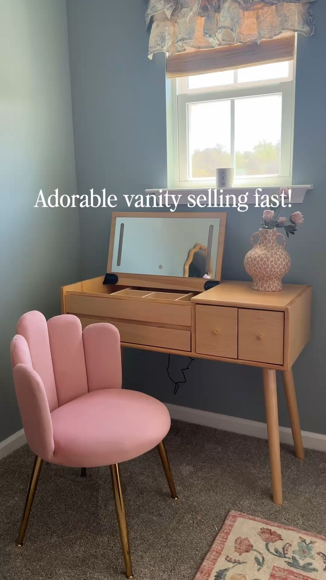 This wood vanity set and chair is the perfect addition to a bedroom, girl’s room, or beauty space. ✨ Affordable, stylish, and designed with plenty of room for everyday essentials.

#LTKHome