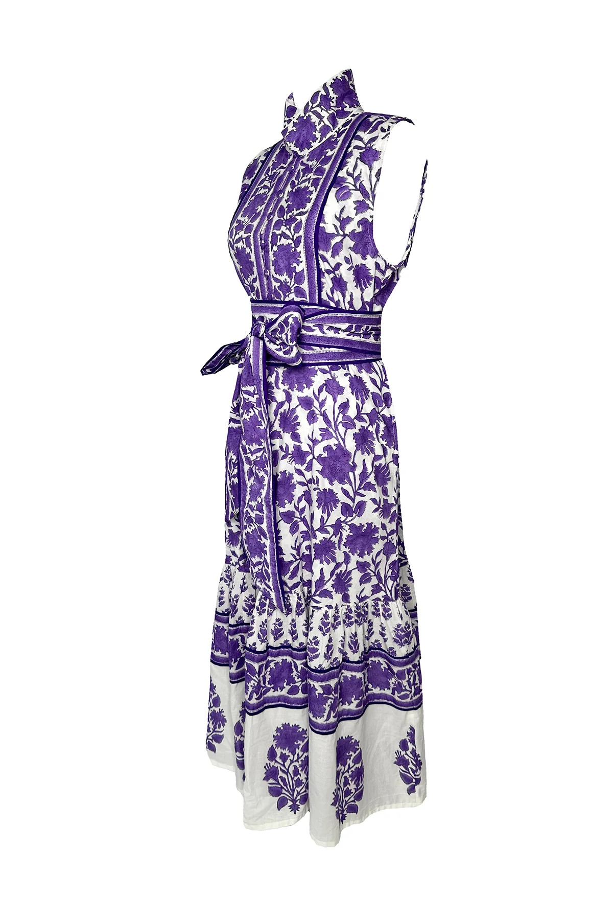 Sleeveless SUE SARTOR Flounce™| Purple Vintage Lily © 2023 | SUE SARTOR