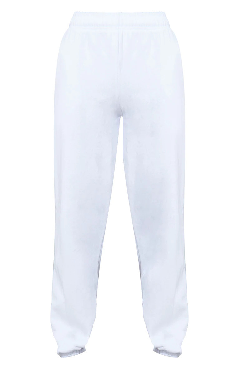 White Prettylittlething Logo Graphic Print Sweatpants | PrettyLittleThing US