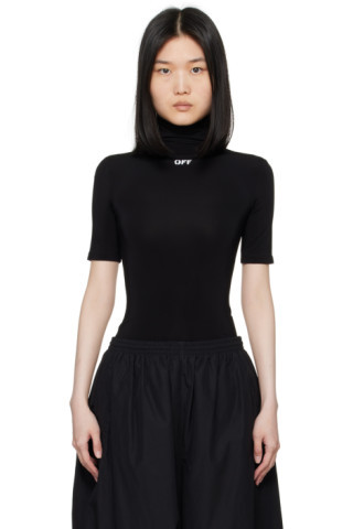 Off-White - Black Off Stamp Second Skin T-Shirt | SSENSE