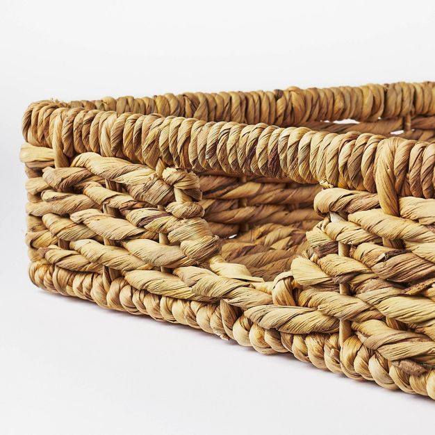 15.75" x 4.33" Chunky Woven Tray Basket Natural - Threshold™ designed with Studio McGee | Target