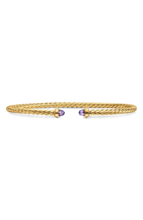 David Yurman Micro Cablespira® Flex Bracelet in Amethyst at Nordstrom, Size Medium | Nordstrom