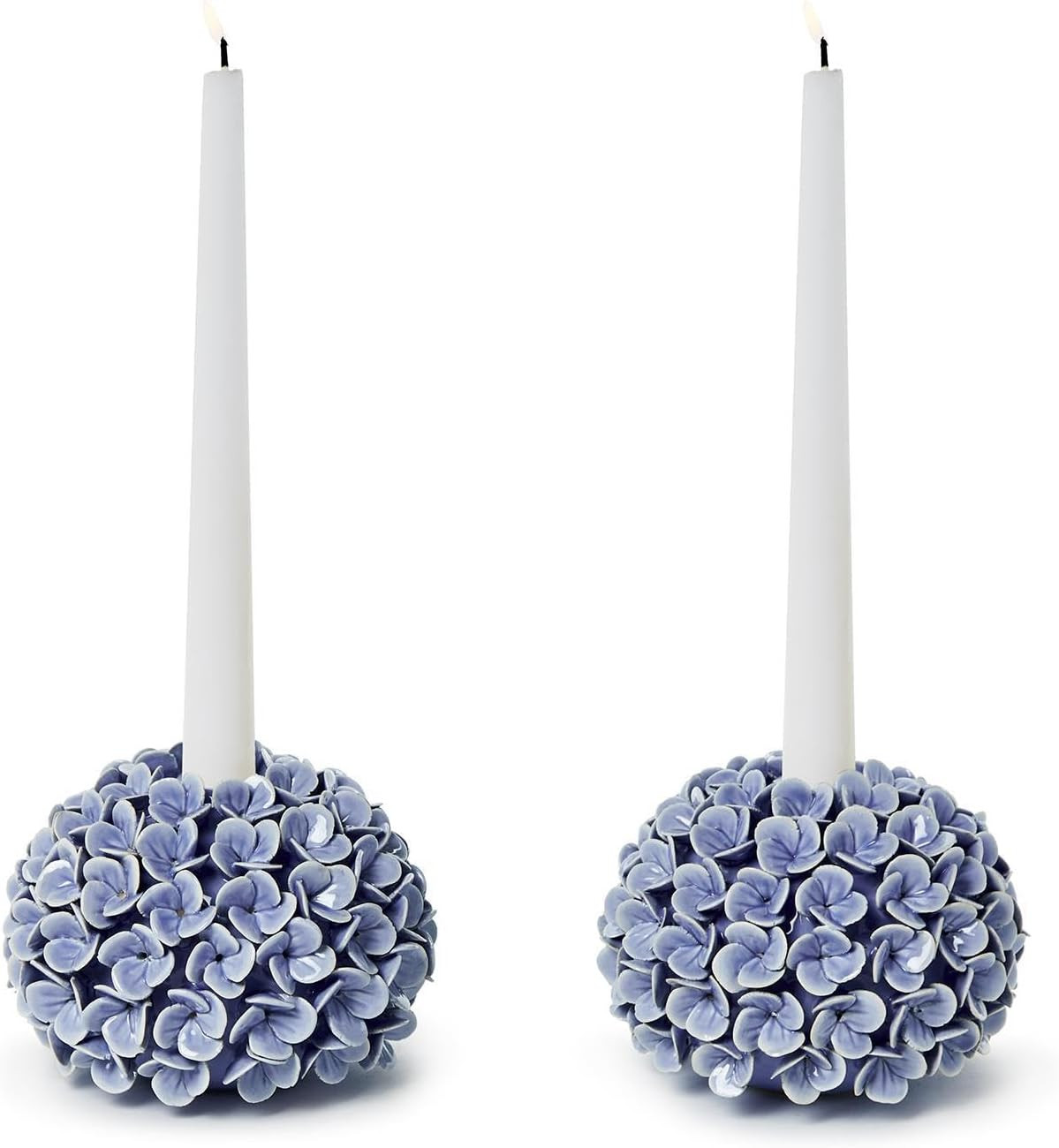 Two's Company Hydrangea Bud Vases/Taper Candle Holders - Porcelain Multifunctional Decorative Vas... | Amazon (US)