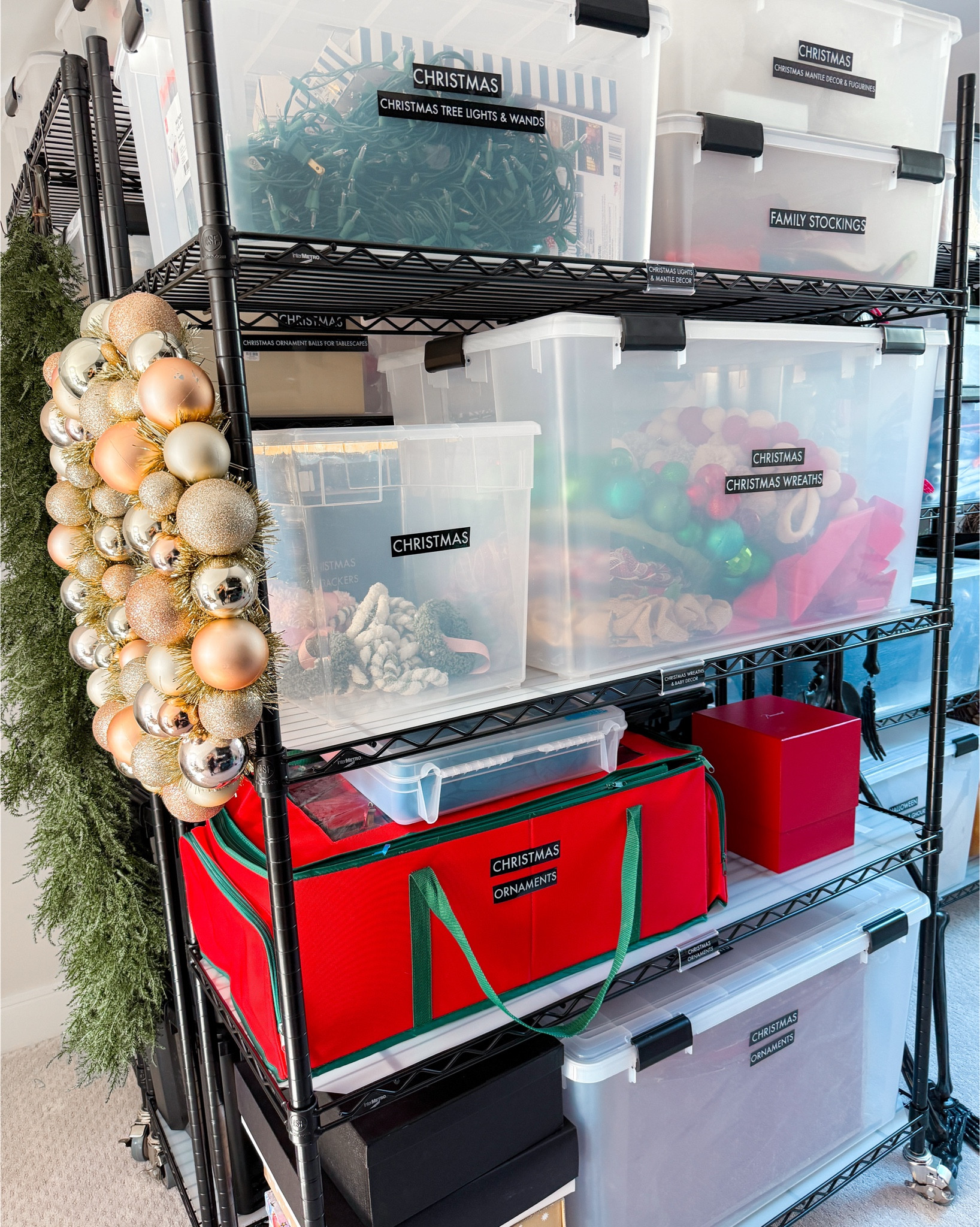 Holiday Storage Organization will take the stress out of decorating this holiday season. Whether it’s building storage shelves, or labeling bins, to separating nutcrackers… we highly reccomend getting organized now so you have a seamless system to decorate, and to store away! 

#LTKHome #LTKHoliday #LTKSeasonal