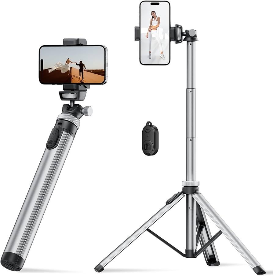 EUCOS Metal Phone Tripod, 67" iPhone Tripod Stand with Remote & Lightweight Camera Tripod Stand, ... | Amazon (US)