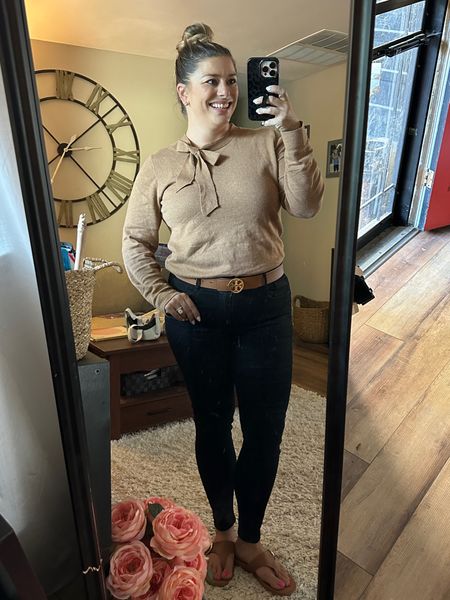 A little rain giving us a sense of fall which means pulling out fall favorites. It’s also my first time in jeans since I gave birth and hey heyyyyy! I’m loving this bow tie sweater and im so glad I picked up two different colors- my closet desperately needed some updated sweaters! 

#LTKworkwear #LTKSeasonal #LTKfindsunder100
