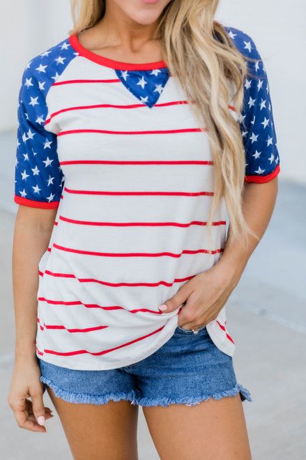 All The Stars and Stripes Tee | The Pink Lily Boutique