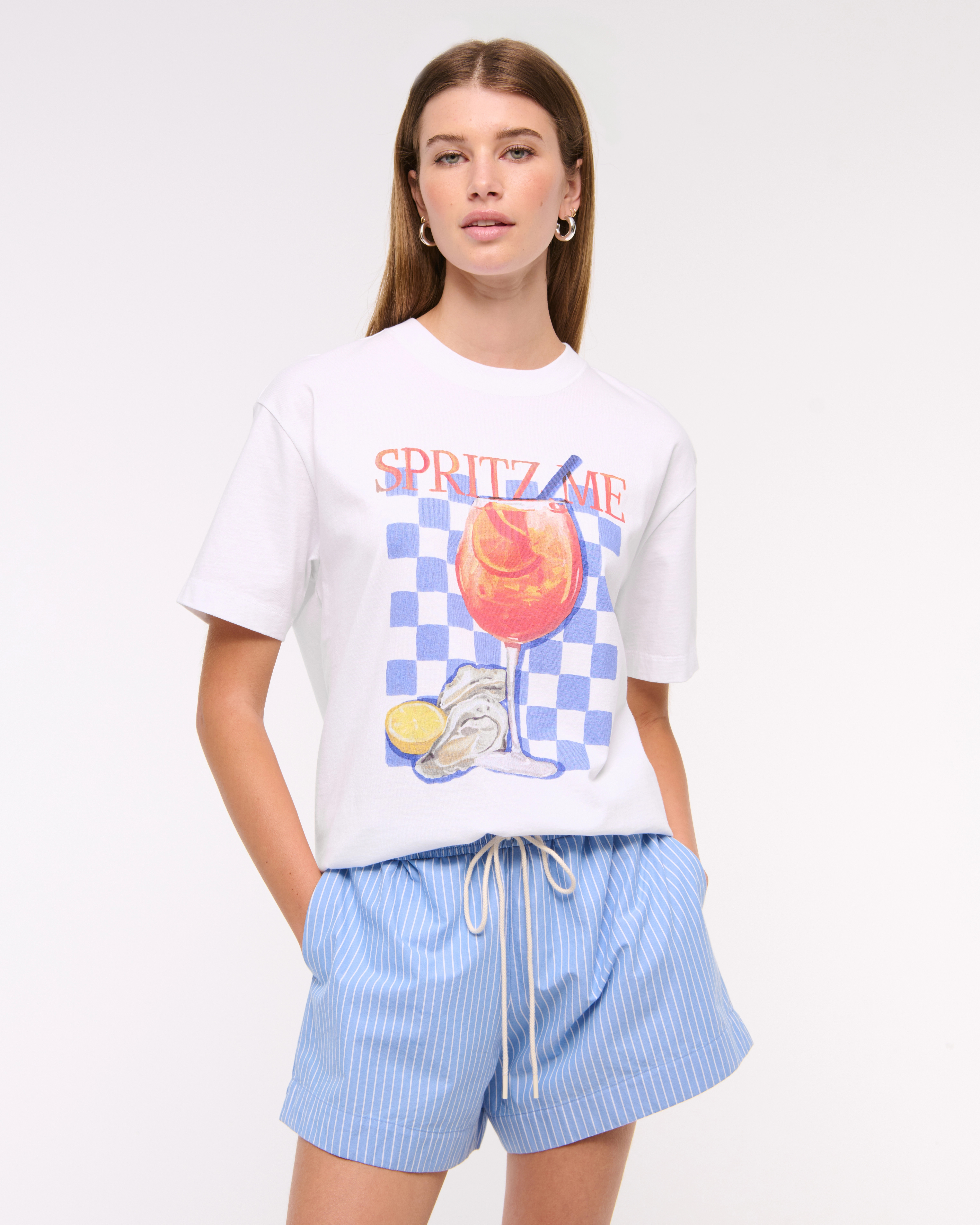 Oversized Spritz Me Graphic Tee | Abercrombie & Fitch (US)