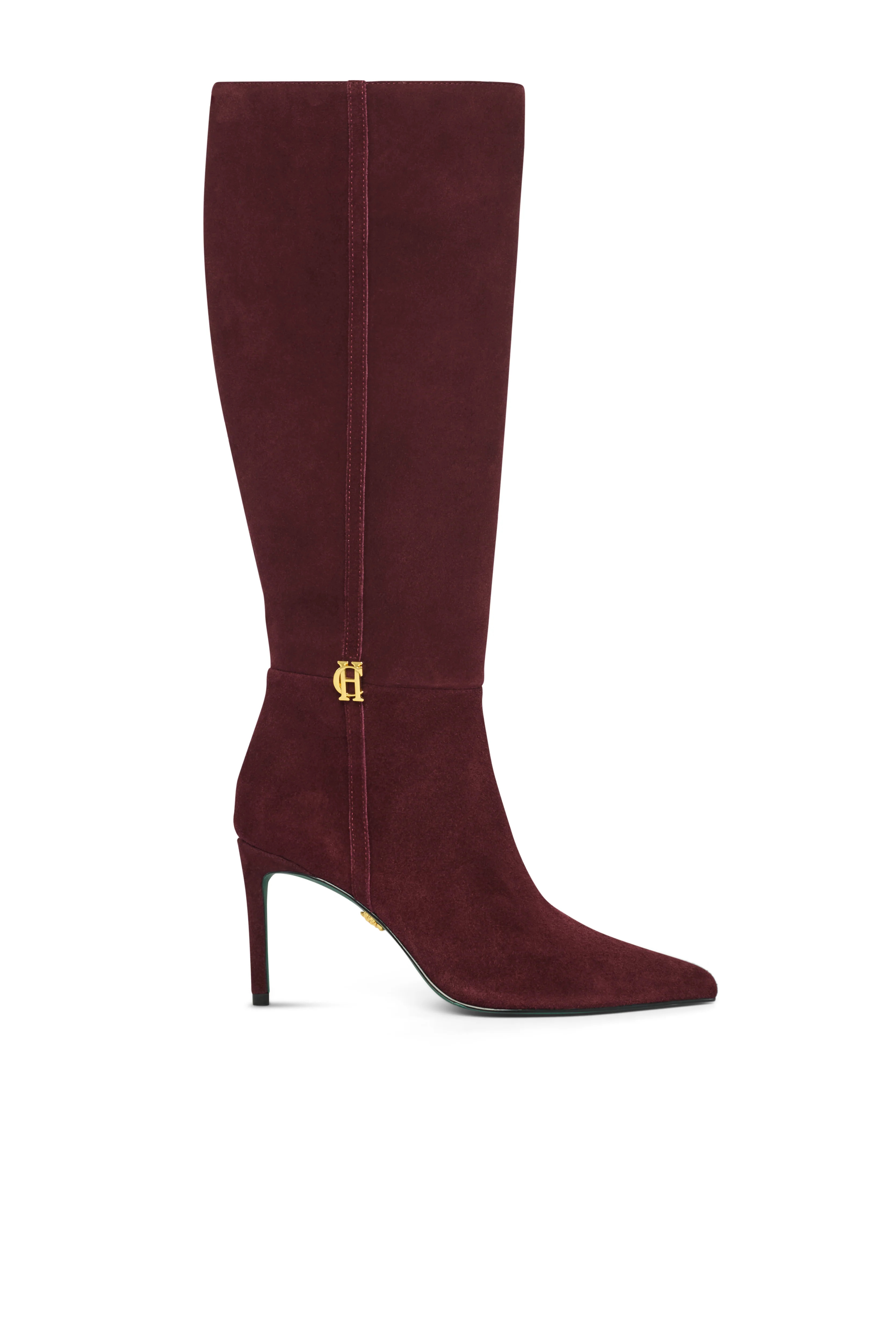 London Heel Boot (Oxblood Suede) | Holland Cooper