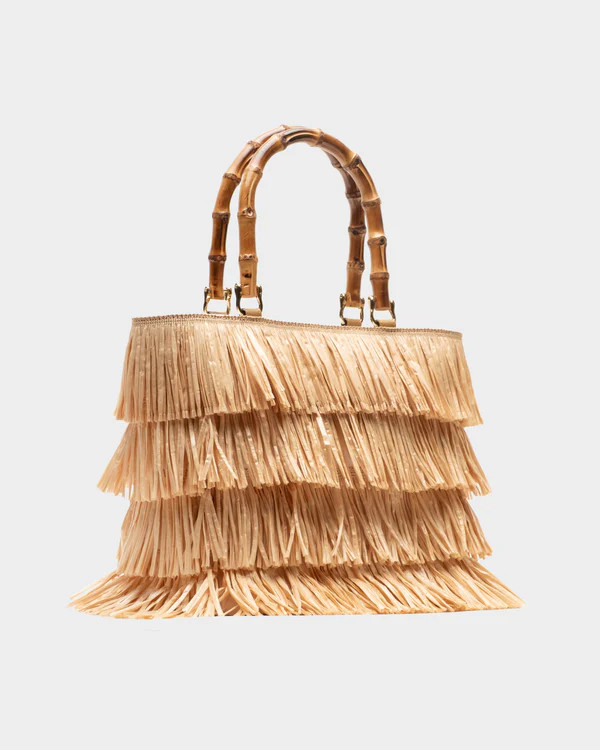 Hula Raffia Tote - Natural | Frances Valentine