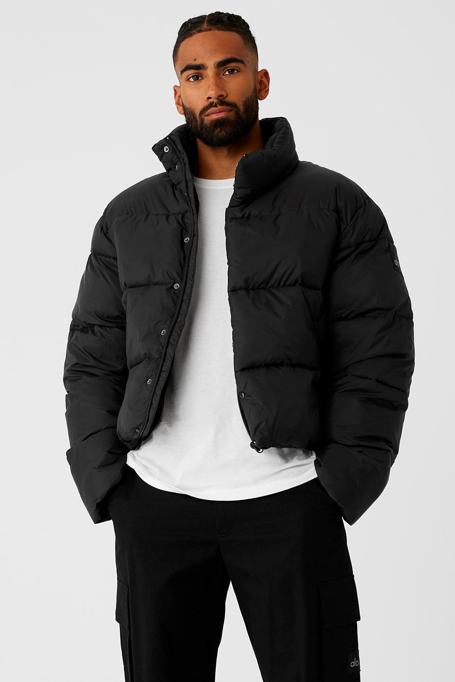 ALO | Platinum Puffer Jacket in Black, Size: 2XL | Alo Yoga