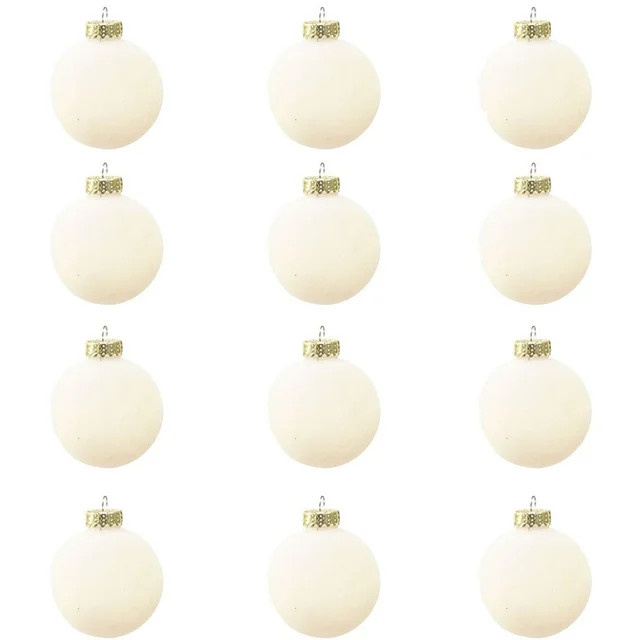 RKZDSR 12-Pack 3.14 Inch Velvet Christmas Ball Ornaments: Flocked Xmas Tree Decorations for Festi... | Walmart (US)