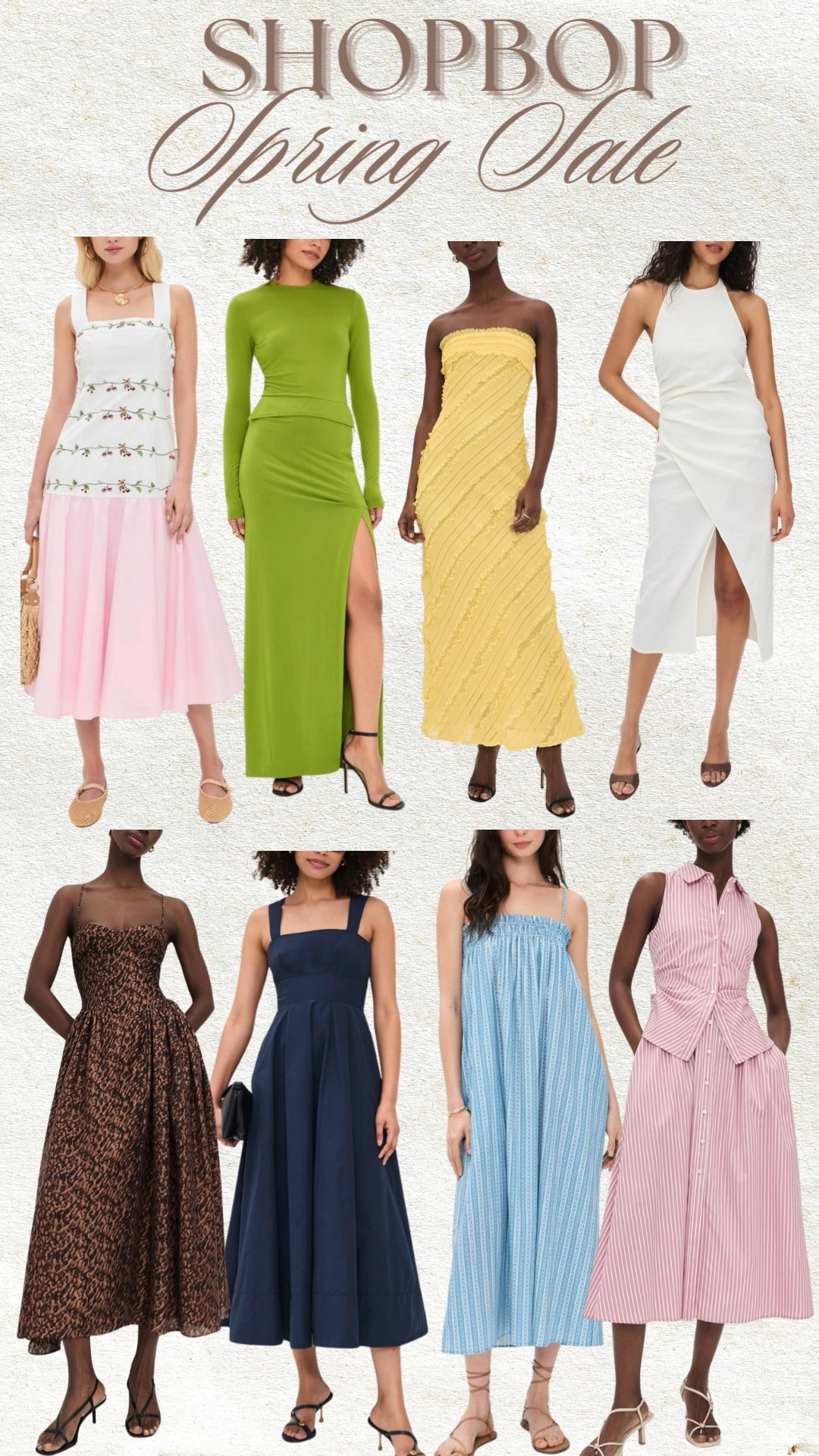 Shopbop Spring Sale is live and it is one of the best sales to refresh your spring wardrobe. Use code SPRING20 for 20% off so many designer favorites including dresses, sandals, spring outfits, and everyday staples. I rounded up the best pieces that are perfect for spring events, vacations, and elevated everyday outfits. If you have been eyeing Shopbop pieces this is the time to grab them before sizes sell out.

Everything linked here from the Shopbop Spring Sale including spring dresses, chic sandals, effortless tops, lightweight layers, and versatile wardrobe staples.

[Shopbop spring sale, Shopbop sale 2026, spring dresses, spring outfits women, vacation outfits, designer sale, spring wardrobe essentials, chic spring outfits, sandals for spring, spring fashion finds, Shopbop sale picks, LTK spring outfits]

#LTKWorkwear #LTKOver40 #LTKTravel